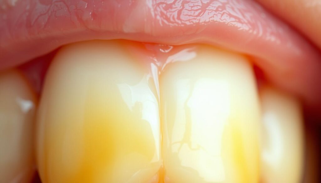 enamel thinning tooth discoloration