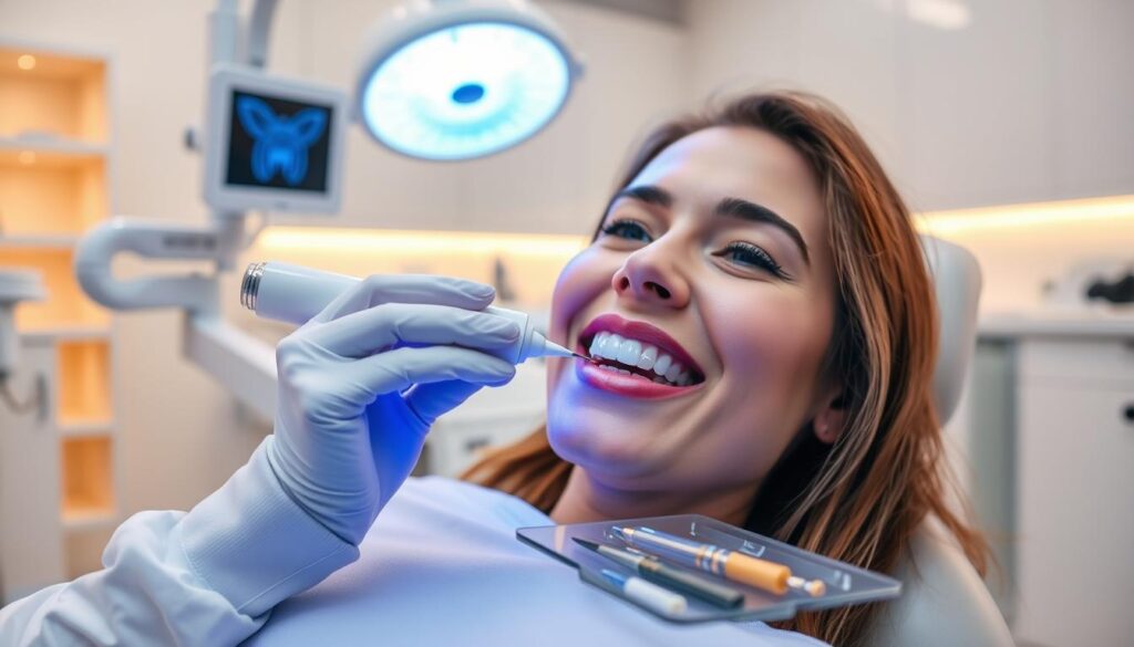 professional teeth whitening process